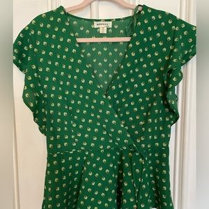 Faux Wrap-Style Blouse